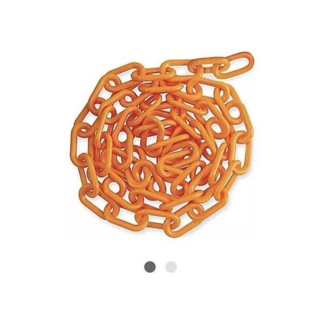 Mr Chain Orange Plastic Barrier Chain Safety Line Party 50ft Cone School Bus
